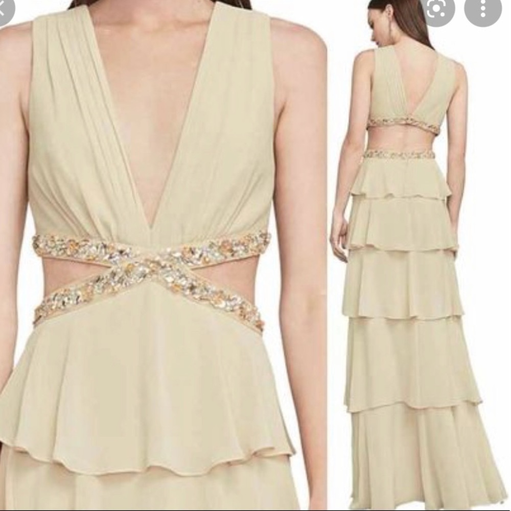 NWT BCBG Thassia regal champagne gown - size 0
